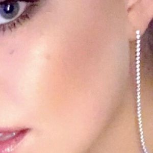 WOMENS STERLING SILVER PAVE DIAMOND EARRINGS